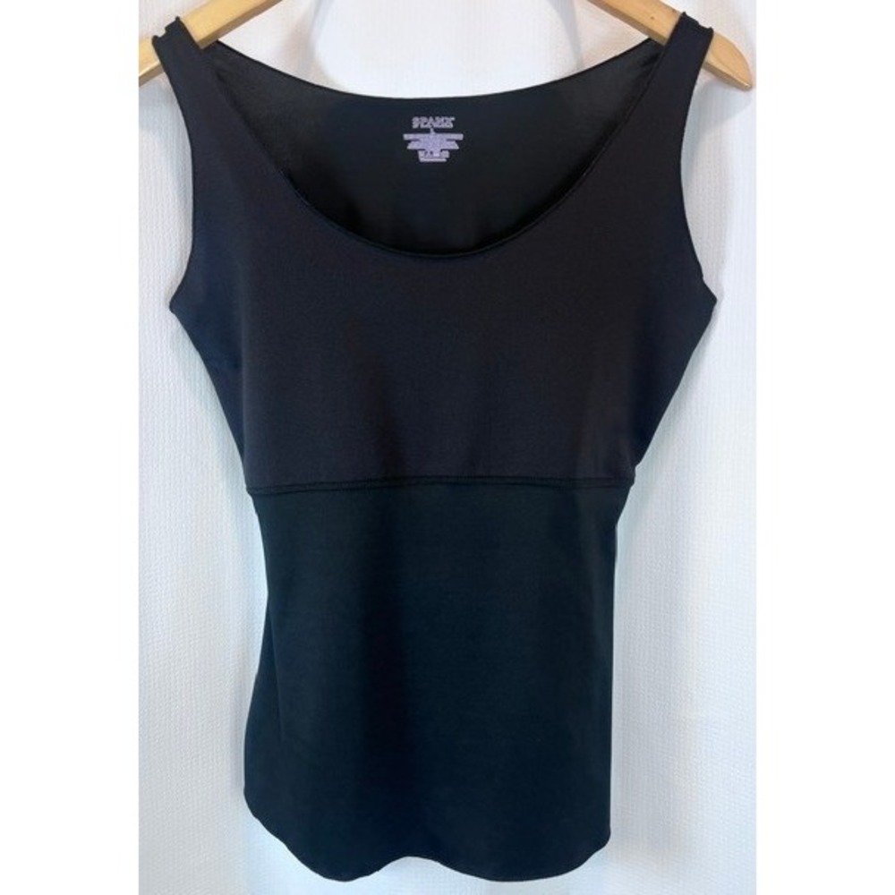 SPANX Hide & Sleek Slimming Camisole Tank Womens Size L Black Shapewear Layer